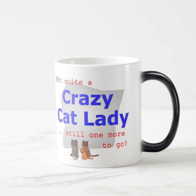 Verrückte Katzen-Damen-Tasse Verwandlungstasse (Rechts)