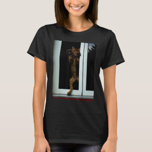 Verrückte Katzenkunst Katzenmeme T-Shirt