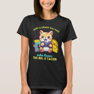 Verrückte Katzenlady, die Gaming-Katzen-Tacos und  T-Shirt