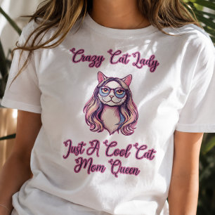 Verrückte Katzenlady, einfach eine coole Katzenmut T-Shirt