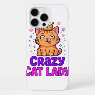 Verrückte Katzenlady iPhone 16 Pro Max Hülle