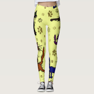 Verrückte Katzenlady-Leggings Leggings