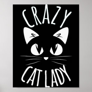 Verrückte Katzenlady Lustige Fell-Mama Muttertag W Poster