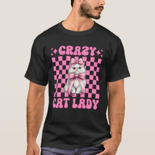 Verrückte Katzenlady Perserkatze Mädchen Katzenmut T-Shirt