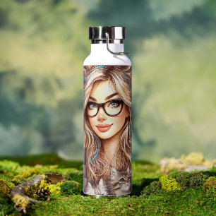 Verrückte Katzenlady Trinkflasche