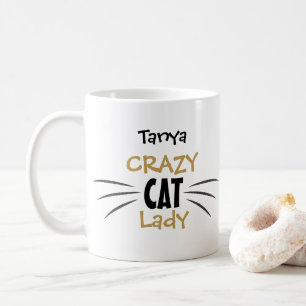 Verrückte Katzenlady Whiskers Lustiger Mug Geschen Kaffeetasse