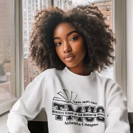 Verrückte Kirche Damen Varsity Weiß Campus Sweatshirt