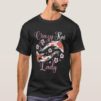 Verrückte Koi-Dame Japanischer Koi-Karpfen Nishiki T-Shirt