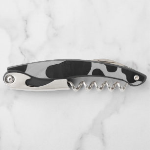 Verrückte Korkenzieher-Kuh-Stellen Kellnermesser