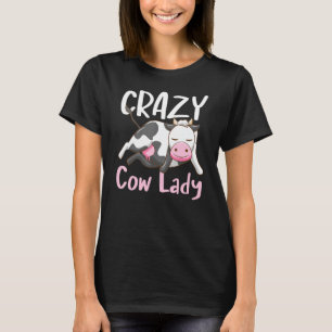 Verrückte Kuh Lady Kuh Frauen T-Shirt