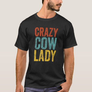 Verrückte Kuh Lady T-Shirt