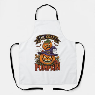 Verrückte Kürbis Halloween Hexenhut Fledermäuse Schürze
