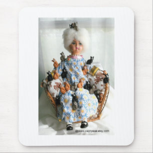 Verrückte Mausunterlage Katzen-Dame Mousepad