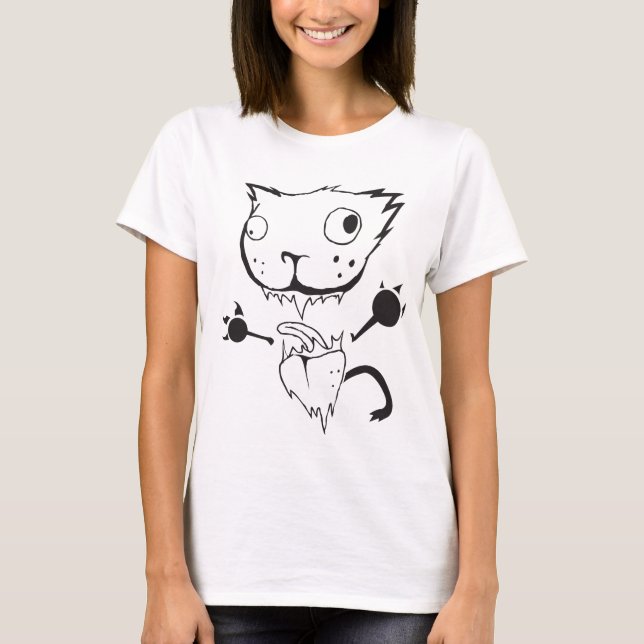 VERRÜCKTE MIEZEKATZE T-Shirt (Vorderseite)
