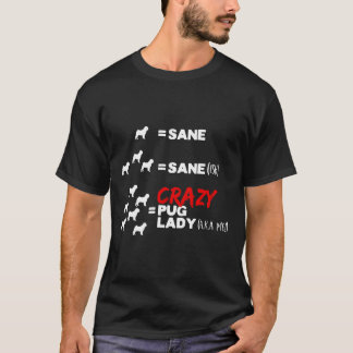 Verrückte Mops-Dame Lustig Klassisch 240 T-Shirt
