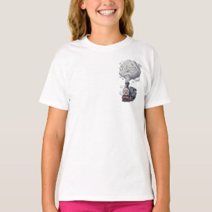 Verrückte mürrische Dampfmaschine Choo Choo Kinder T-Shirt