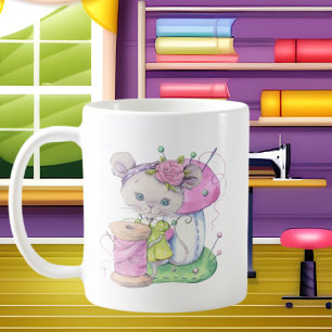 verrückte Näherin Wortart Kaffeetasse