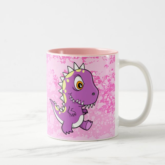 Verrückte niedliche lila Monster-Tasse Zweifarbige Tasse (Rechts)