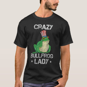 Verrückte Ochsenfrosch-Dame fängt und isst Frösche T-Shirt
