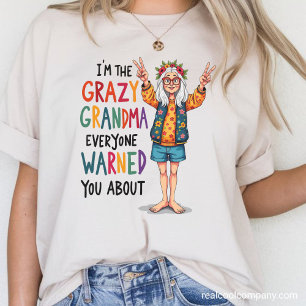 Verrückte Oma Warnung Tri-Blend Shirt