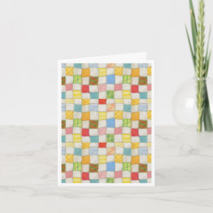 VERRÜCKTE PATCHWORK-DEcke Notizkarte / Weiß Karte