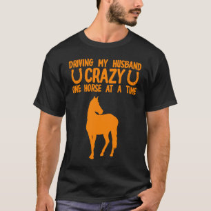 Verrückte Pferdedame Tier Fohlen Frauen Mädchen T-Shirt