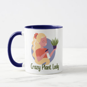 Verrückte Pflanzen-Lady-Tasse Tasse