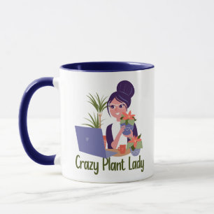 Verrückte Pflanzen-Lady-Tasse Tasse