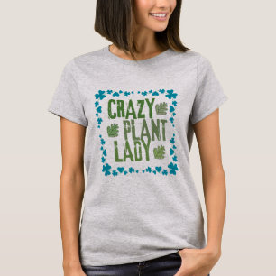 Verrückte Pflanzenlady T-Shirt