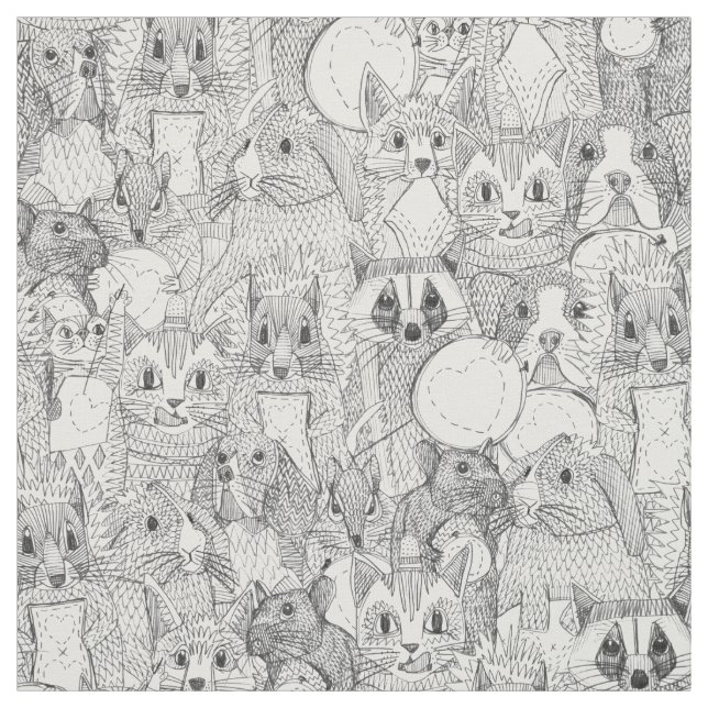 verrückte Querstichlebewesen Stoff (Muster)