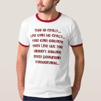 Verrückte rote T-Scheiße T-Shirt