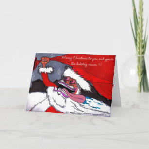 Verrückte Sankt-Karten Feiertagskarte