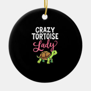 Verrückte Schildkröten-Dame Schildkröten Mama Frau Keramik Ornament