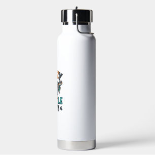 Verrückte Schildkröten-Dame Vintage Meeresschildkr Trinkflasche