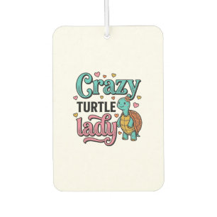 Verrückte Schildkröten-Dame Vintage-Stich-Design_1 Autolufterfrischer