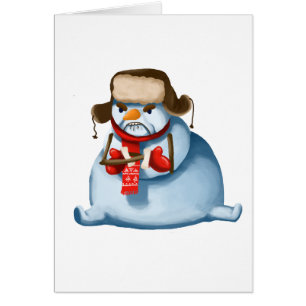 Verrückte Schneemann-Weihnachtskarte