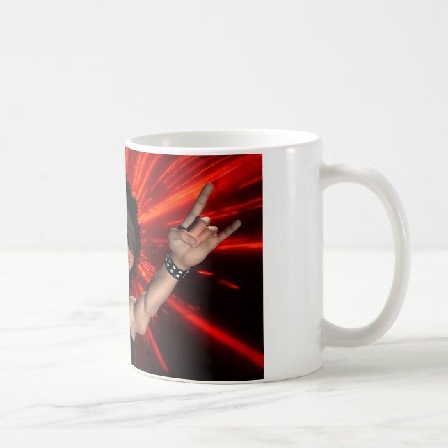 Verrückte Schreie und Laserstrahl-Tasse Kaffeetasse (Rechts)