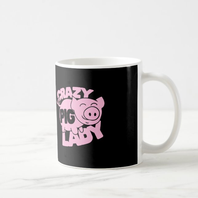 verrückte Schweinefrau Kaffeetasse (Rechts)
