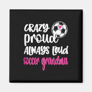 Verrückte stolze Fußball-Oma Fußballspielerin Groß Magnet