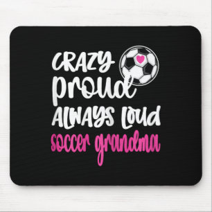 Verrückte stolze Fußball-Oma Fußballspielerin Groß Mousepad
