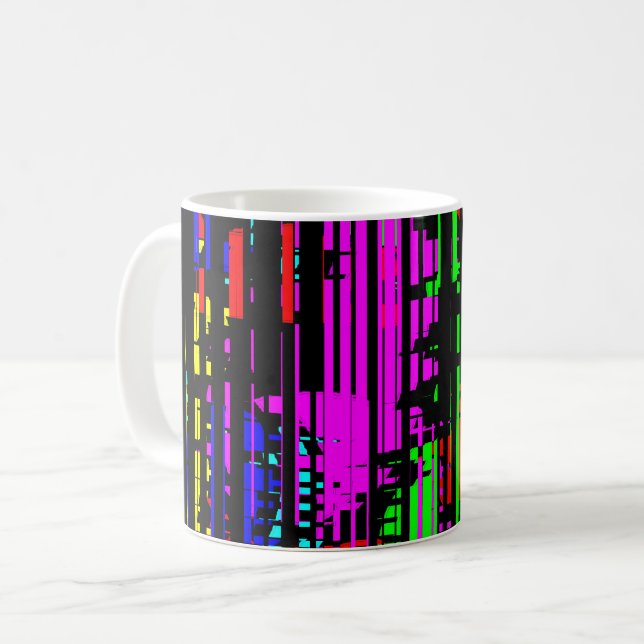Verrückte Streifen Kaffeetasse (Vorderseite Links)