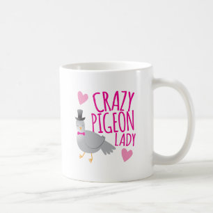 verrückte Taubenlady Tasse