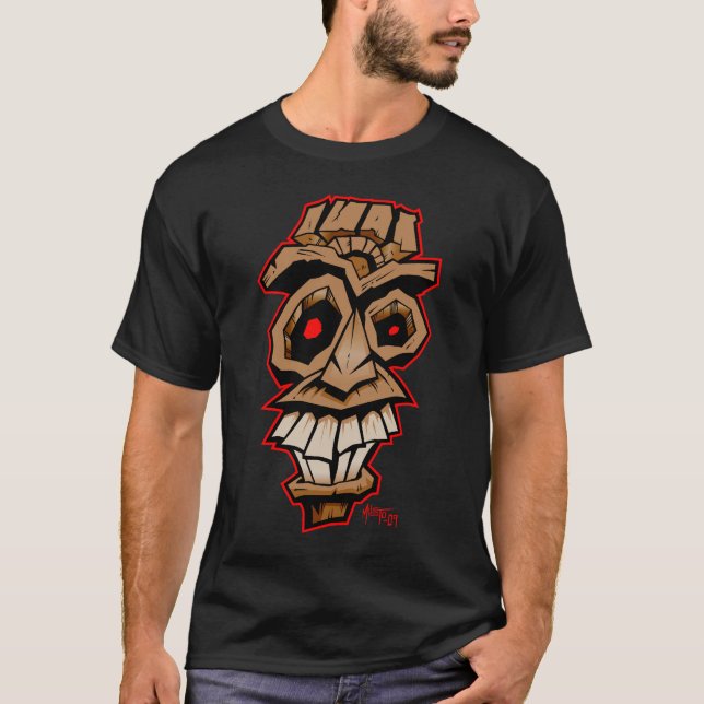 Verrückte Tiki Maske T-Shirt (Vorderseite)