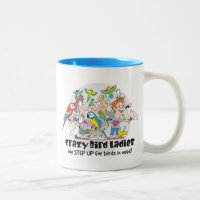 Verrückte Vogel-Damen-Kaffee-Tasse