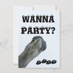 Verrückte wilde Vogelparty-Einladung Einladung