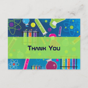 Verrückte Wissenschaft Geburtstagsfeier Dankeskart Dankeskarte