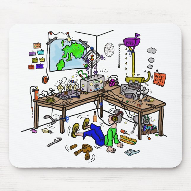 Verrückte Zuhausebrew-Schinken-Radio- Mousepad (Vorne)