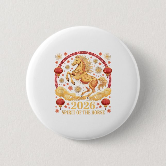 Verrückter 2026 Geist Der Pferdedame Fortune Cowgi Button (Vorderseite)