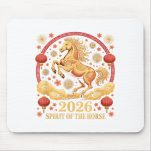Verrückter 2026 Geist des Pferdes Lady Fortune Cow Mousepad