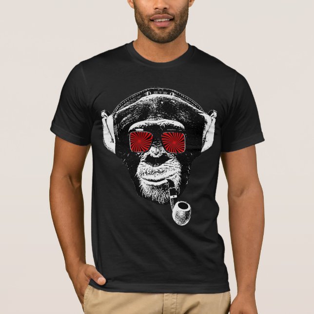 Verrückter Affe T-Shirt (Vorderseite)